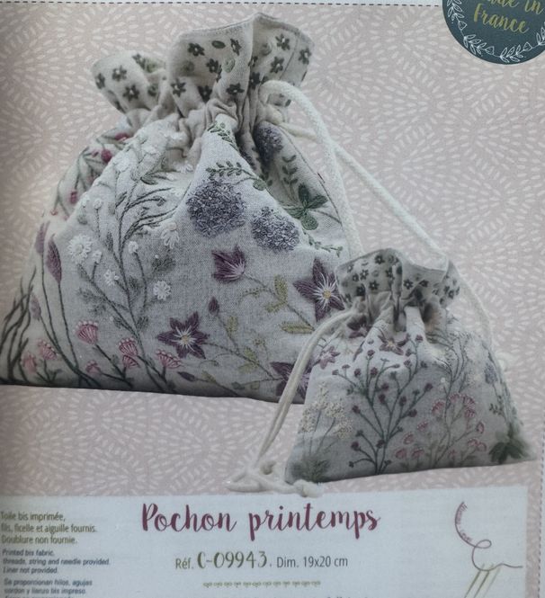 Hovedbilde Pompadur med broderte vårblomster